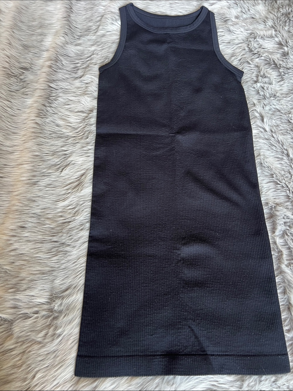 Classic Black Ribbed Tank Dress